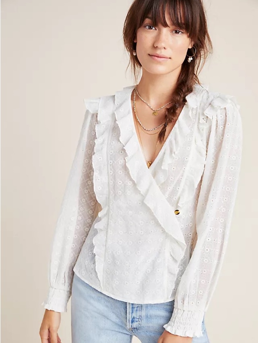 Anthropologie Maeve Laila ruffles blouse